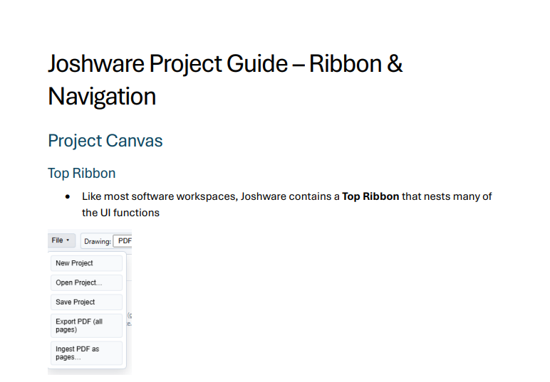 Screenshot Ribbon & Navigaion Guide
